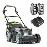 Murray 2x18V (36V) IQ18WM37 Rasaerba a Batteria agli Ioni di Litio, Larghezza Taglio 37cm, fino a 425 m2, Incluso 2 Batteria da 2,5Ah e Doppio Caricabatteria, Garanzia 5 Anni