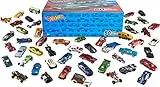 Hot Wheels - Set esclusivo da 50 macchinine, mega confezione firmata Hot Wheels da collezione, ogni veicolo imbustato singolarmente e con decorazioni autentiche, giocattolo per bambini, 3+ anni