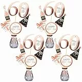 Qpout Bastoncini centrotavola 60 ° Compleanno Oro rosa-60 ° Compleanno Toppers da Tavolo-Accessori per Decorazioni per Feste -60 Favoloso - Forniture da tavola per bomboniere per 60 ° Compleanno