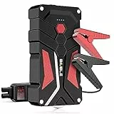 BIUBLE Avviatore per auto portatile 2000 A, 21800 mAh, batteria per auto (per 8 L benzina o 6,5 l diesel) con torcia LED, porta USB ricarica rapida 3.0 e martello di sicurezza