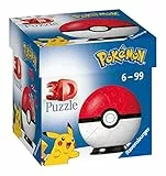 Ravensburger - 3D Puzzle Pokémon Pokéball Classica Rossa, 54 Pezzi, 6+ Anni