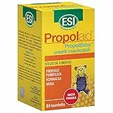 ESI - Propolaid Propolbaby Orsi, Tavolette Masticabili Gusto Fragola con Propolis ed Echinacea, Contrasta i Sintomi da Raffreddamento con un'Azione Immunostimolante, Senza Glutine e Vegetariani, 80 g
