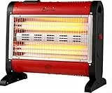DCG Eltronic SA9424 stufetta elettrica Stufetta al quarzo Interno Nero, Rosso 1600 W