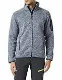 CMP - Giacca in Pile Knit-Tech da Uomo, Blue Ink-Storm-Arancio, 50