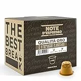 Note D'Espresso Caffè Qualità Oro, Capsule Compatibili Soltanto con Sistema NESPRESSO, 100 Caps