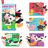 beiens Libri di Stoffa per Bambini 0 3 Anni, Libro Morbido Neonati Interattivo con Tante attività, Il Mio Primo Libro Cognizione, Giocattoli Peluche Educativi Sensoriale in Tessuto per Passeggino