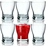 Gli bicchieri d'acqua Kadax, set di 6, bicchieri da bere, bicchieri di succo di vetro, bicchieri robusti per acqua, succo, giardino, feste, bevande, birra, bicchieri universali, (Dina, 300 ml)