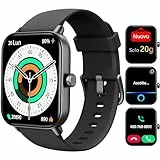 KALINCO Smartwatch Uomo Donna, Ultraleggero con Effettua/Risposta Chiamate, Alexa Integrato 1.8' Orologio Fitness, SpO2/Sonno/Frequenza Cardiaca/Contapassi, IP68 Impermeabile per Android/iOS