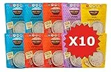 Miracle Noodle Pasta di Konjac Shirataki, Nuova Generazione Senza Idrossido Di Calcio, Pronti in 2 Minuti, Scatola da 10 Pacchetti Da 200g (contiene: 3 Spaghetti, 3 Fettuccine, 2 Penne e 2 Riso)