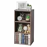 Iris Ohyama, Mobile contenitore, Libreria, 3 ripiani fissi, Solido, Design, Multifunzionale, Ufficio, Ingresso, Camera da letto, Soggiorno, SBasic Storage Shelf CX-3, Marrone