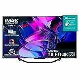 Hisense 55' ULED Mini-LED 4K 2023 55U72KQ, Smart TV VIDAA U7, Dolby Vision IQ, HDR 10+ Adaptive, 144Hz Game Mode PRO, Alexa Built-in, VIDAA Voice, Tuner DVB-T2/S2 HEVC 10, lativù 4K