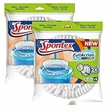Spontex Panni Di Ricambio In Microfibre Per Full Action System X’tra, Bianco, Unica, 2 Unità