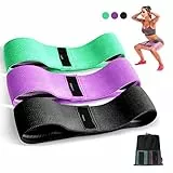 Fasce per fitness, fasce di resistenza, set da 3 pezzi, per ginnastica, con istruzioni per esercizi (lingua italiana non garantita)