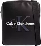 Calvin Klein Jeans Monogramma Soft Reporter18, Crossover Uomo, Nero, One Size
