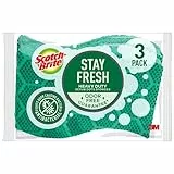 Scotch-Brite Scrub Dots - Spugna resistente, potente per lavare piatti e pulire la cucina, 3 spugne