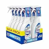Viakal Anticalcare, Detersivo Spray per Bagno, 10 Confezioni, 10 x 515 ml, Rimuove Sporco e Batteri, Azione Totale sul Calcare, Brillantezza Duratura, Maxi Formato