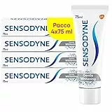 Sensodyne Gentle Whitening Dentifricio Per Denti Sensibili, Contribuisce A Denti Forti E Gengive Sane, 4x75 ml