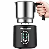 Atecnologia Montalatte elettrico automatico cappuccinatore con 4 Funzioni per latte caldo,cioccolata calda e cappuccino + tazzina Inox rimovibile 500 ml lavabile in lavastoviglie