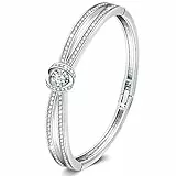 GEORGE · SMITH Infinity Bracciale Donna Placcato Argento Cuore Viola/Blu Cristallo Bracciale San Valentino Gioielli Regalo per Donna Mamma Moglie