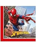 Procos- Tovaglioli Carta FSC Marvel Spider-Man Crime Fighter (33x33cm, Doppio Velo), 20 Pezzi Folat 33x33cm-20, Multicolore, 93865P