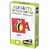 Headu Flashcards Alfabeto Tattile E Fonetico Montessori Leggi Tocca E Ascolta It23752 Gioco Educativo Per Bambini 2-5 Anni Made In Italy