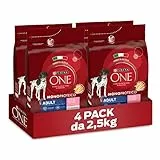 Purina One Monoproteico Adult Crocchette Cani con Salmone, 4 confezioni da 4 confezioni da 2,5kg