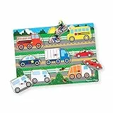 Melissa & Doug Puzzle in legno per bambini Veicoli, Regalo bambina e bambino, Giochi a incastro con veicoli per bimbo o bimba, Gioco puzzle pezzi grandi bambini 2, 3, 4, 5 anni
