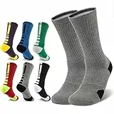 SPFASZEIV 6 Paia di Calzini Sportivi in Cotone Unisex Calzini alti da Corsa Calzini Sportivi Traspiranti Allenamento Multi-allenamento All'aperto Calze da Basket Allenamento Lavoro