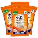 Smac Express - Panni Lavapavimenti Imbevuti Detergenti per Parquet, Ultra Resistenti, Pulisce e Nutre, con Olio di Lino, 12 Panni x 4 Confezioni