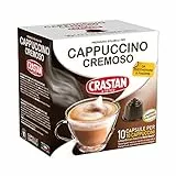 Crastan Capsule Compatibili Dolce Gusto - Cappuccino Cremoso da zuccherare (capsula singola) - 1 confezione da 10 capsule