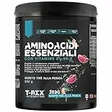 EAA Aminoacidi Essenziali con mix di vitamine B1, B6 ed E - Integratore di amminoacidi naturali vegan ottenuti da fermentazione T-Rex Integratori (Polvere, Thè alla Pesca)