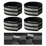 punwey 4 Bracciale Riflettente Fasce Riflettenti Sicurezza di Alta visibilità, Bracciali Sportivi Riflettenti Regolabile 34-60cm per Caviglia/Polso per Ciclismo, Corsa, Jogging, Bici