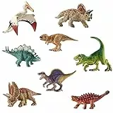 deAO Figure di Dinosauro Realistici Personaggi Preistorici SET (Mini Set (x8))