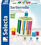 Selecta - Scatola da gioco “Sortierrolle” per ordinare e inserire, in legno, 13 cm, 62007