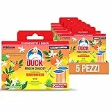 Duck Fresh Discs - Formato Scorta da 10 Ricariche, 60 Dischi Gel Igienizzanti WC, Fragranza Arancia&Cocco