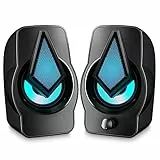 Casse PC, 10W Altoparlante USB LED Speaker Portatile per Computer Notebook Laptop MP3 iPhone11 XS Max XR x 8 7s iPad Samsung S10 S8+ Huawei P30 P20 10 HTC Scuola Casa Festa Ufficio Viaggi ECC