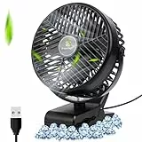 Dreamhigh® Ventilatore Mini USB, 3 Velocità Regolabili, Rotazione a 360° per Camera Ufficio | Senza Batterie |