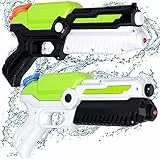 Giocattoli per Bambini di 3 Anni, 2 Pack Pistole ad Acqua con 2x400ml Capacità per Bambini, Water Squirt Gun per Water Fight Grandi Giocattoli Estivi all'aperto per Divertimento
