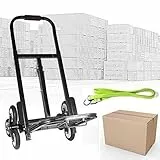 200 kg Carrello per Scale Portatile Carrello per la Spesa Pieghevole Carrello da Trasporto a 2 X 3 Ruote in Acciaio al Carbonio