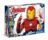 Clementoni- Avengers Maschera Marvel Iron Man-Gioco Creativo-Made in Italy, 5 Anni+, Colore Cranberry, 18609