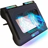 KLIM Everest Base Raffreddamento PC Portatile | Nuova 2023 | Supporto PC Portatile con Ventola Turbo (4300 RPM) | Guarnizione in Foam per Massime Prestazioni | Evita Il Surriscaldamento | da 15 a 17'