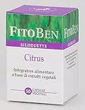 Fitoben - Citrus Integratore Alimentare Naturale Per Stimolare il Metabolismo e il Metabolismo dei Lipidi. Aiuta l'equilibrio del peso corporeo. 50 Cps vegetali