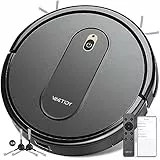 Vactidy Robot Aspirapolvere T6, Aspirapolvere Robot Potente, WiFi/App/Alexa/Siri/Google/IFTTT, per Tappeti, Peli di Animali,Pavimento,Capelli