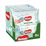 Huggies Pure Salviette Umidificate Biodegradabili per Bambini, 8 Confezioni da 48 Salviette