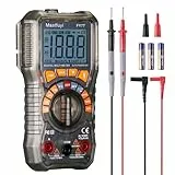 Multimetro Digitale, Multi Tester Senza Contatto NCV, Tester Batteria, Test di Auto-Ranging, Corrente, Tensione, Resistenza, Continuità, Diodo, Frequenza, Protezione da Sovraccarico, Luce LED
