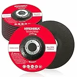 Dischi Abrasivi Per Smerigliare 125mm 10 Pezzi, HYCHIKA Disco Per Smerigliatrice Angolare, Per Acciaio e Metallo non ferroso, Rimozione della Ruggine, Levigatura e Lucidatura dei Metalli, Ø 125 x 6 mm