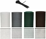 Rete Balcone per ringhiera Metallica cancelli Recinzione Protettiva in Plastica Decorative a Maglia Quadrata 100 Fascette plastificate in Dotazione (h1x20mt, Grigio)