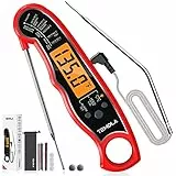 Termometro Cucina, 2 in 1 Sonde Termometro da Cucina, Lettura Istantanea LCD Termometro Forno con Set di Allarme per Sonda Cablata Extra Sicuro per il Forno Carne BBQ Vino Liquidi