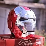 NLIGHTING® Casco Iron Man Elettronico Maschera Ironman Motorizzato, Supereroi Maschera MK5 Helmet Giarvis Funzionante Mask, Indossabile Comando vocale