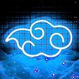 Fiotha Insegne al Neon,Lettere LED,Insegne Luminose Luce al Neon Insegna al Neon Luci Notturne per Bambini, Luce Notturna, Lampada da Tavolo, Mood Lights per Decorazione, Regalo, Natale-blu